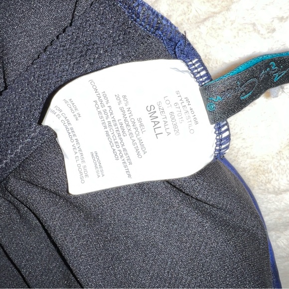 Aqua Green Blue Wrap Ruched One-Piece Bathing Suit | Size Women’s Small - Picture 10 of 14